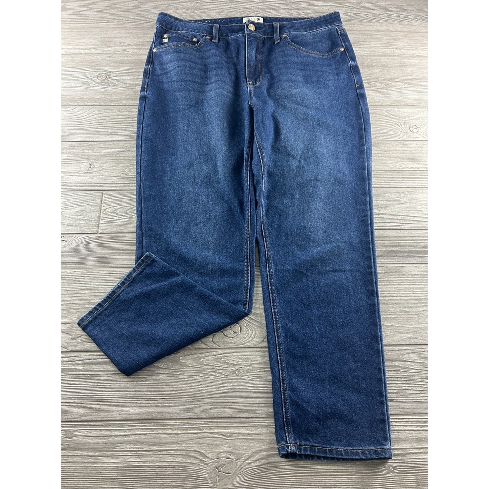 Seven7 Jeans Women’s Straight Leg Jeans Size 16 Dark Wash Denim